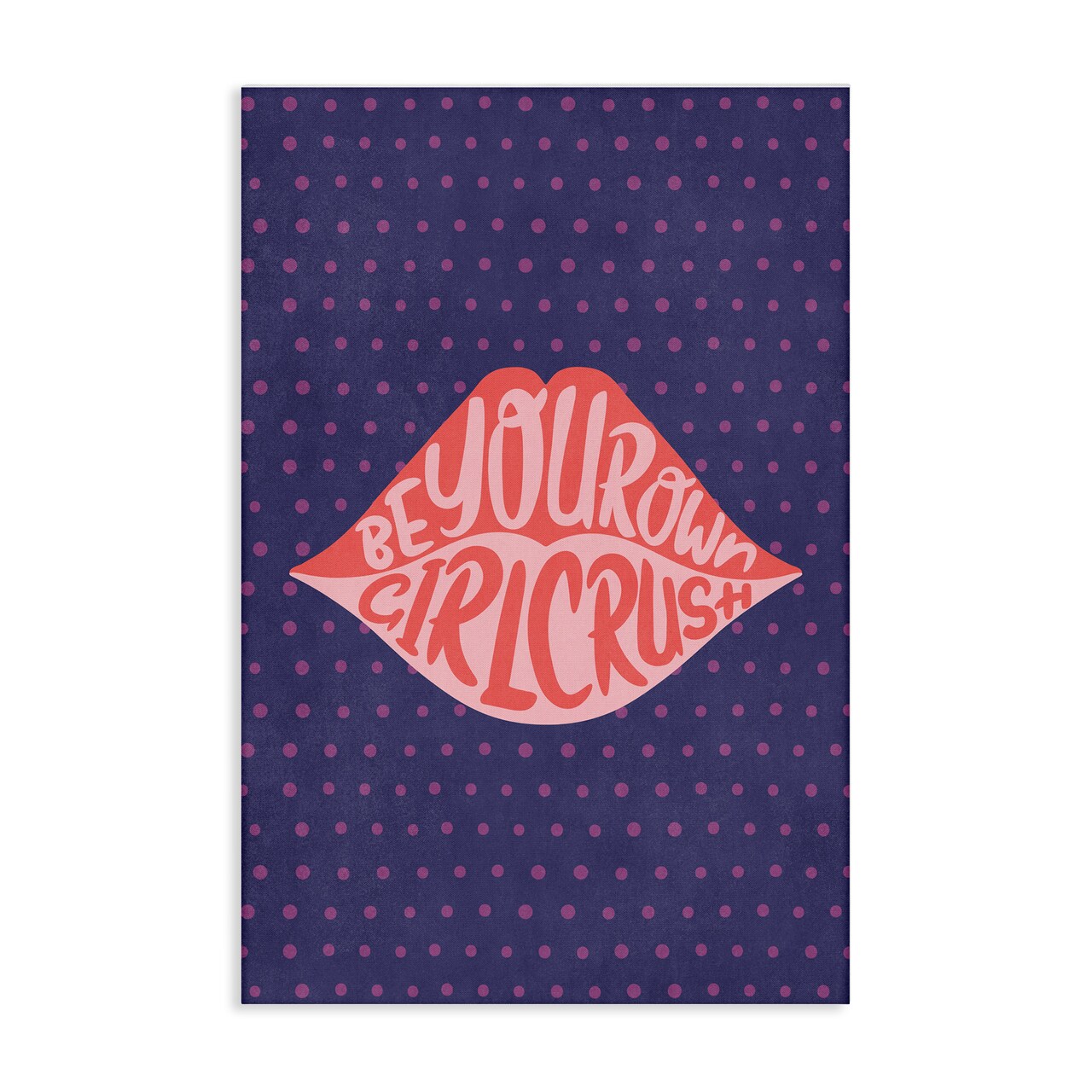 Stupell Industries Confident Girl Crush Lips Canvas Wall Art Design by Nataly White